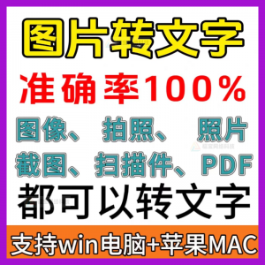 一键图片转文字拍照扫描件转Word文档Excel表格提取助手-淘宝虚拟产品货源