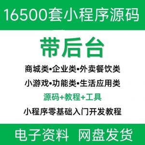 小程序源码商城企业源码带后台公众号平台小游戏教程视频-淘宝虚拟产品货源
