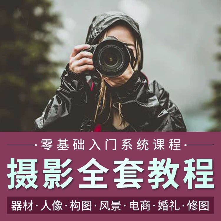 摄影教程数码单反网课课程构图教学人像视频后期人体美食静物素材-淘宝虚拟产品货源