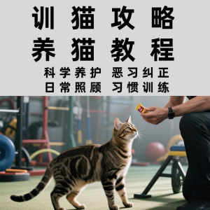 训猫入门培训教学视频课程驯猫教程家庭养猫指南攻略大全注意事项-淘宝虚拟产品货源