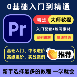 PR教程零基础入门学习premiere pro教学视频剪辑软件课程练习素材-淘宝虚拟产品货源