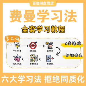 费曼学习法高效率学习全套教程思维导图记忆力笔记技巧视频课程-淘宝虚拟产品货源