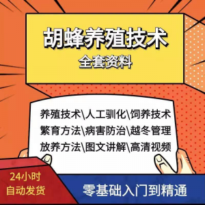 胡蜂养殖技术蜜蜂视频资料黄蜂黑盾怎样养胡蜂人工饲养教程大全-淘宝虚拟产品货源