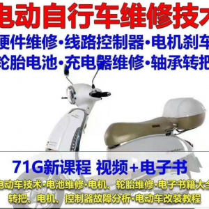 电动车维修视频自学教程零基础学习常见故障保养技术案例讲解大全-淘宝虚拟产品货源