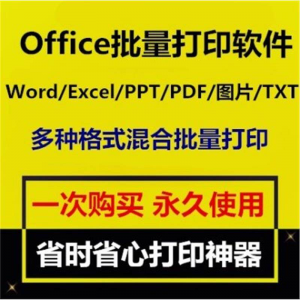 Office批量打印软件工具 Word/Excel/PPT/图片/PDF批量打印软件-淘宝虚拟产品货源