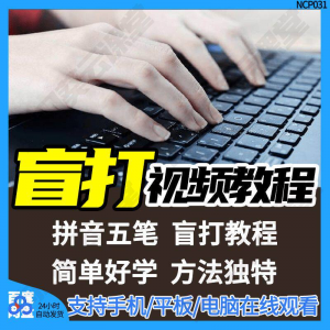 盲打不看键盘打字视频教学网课指法纠正零基础普通键盘私教版资料-淘宝虚拟产品货源
