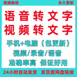 语音转文字影片录音转文字神器MP3MP4文字转语软体助手工具电子版-淘宝虚拟产品货源