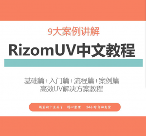 RizomUV中文教程高效UV解决方案视频教学零基础入门自学软件入门-淘宝虚拟产品货源