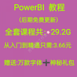 Power bi教程商业数据分析可视化图表建模视频零基础powerbi课程-淘宝虚拟产品货源