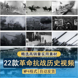 抗日战争解放战争革命斗争长征精神历史纪录片影像资料视频素材-淘宝虚拟产品货源